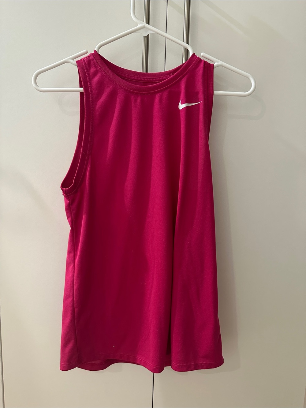 Nike Bright Pink Performance Tank with White Swoosh